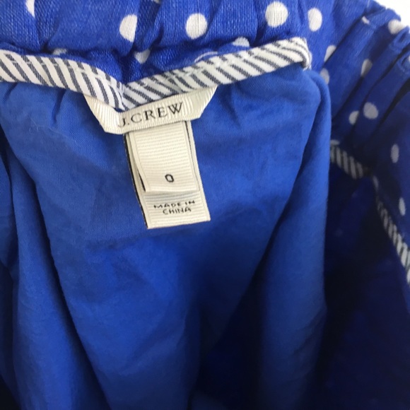 J. Crew Boardwalk Linen Skirt In Polka Dot Size 0 - Picture 6 of 7